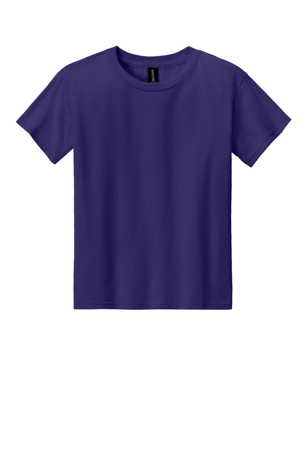 Gildan 3000B Youth Short Sleeve Crewneck T-Shirt Purple Flat Front