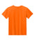 Gildan 3000B Youth Short Sleeve Crewneck T-Shirt Safety Orange Flat Back
