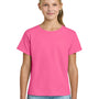 Gildan Youth Short Sleeve Crewneck T-Shirt - Safety Pink