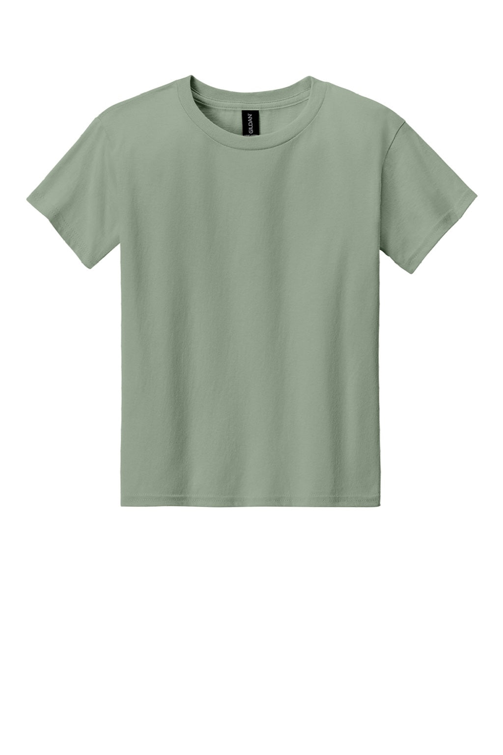 Gildan 3000B Youth Short Sleeve Crewneck T-Shirt Sage Green Flat Front