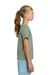 Gildan 3000B Youth Short Sleeve Crewneck T-Shirt Sage Green Model Side