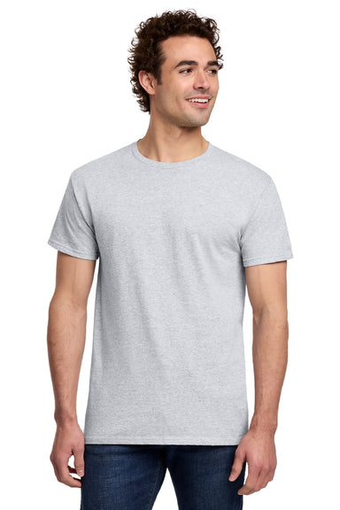 Gildan 3000 Mens Short Sleeve Crewneck T-Shirt Ash Grey Model Front