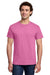 Gildan 3000 Mens Short Sleeve Crewneck T-Shirt Azalea Pink Model Front
