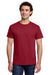 Gildan 3000 Mens Short Sleeve Crewneck T-Shirt Cherry Red Model Front