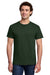 Gildan 3000 Mens Short Sleeve Crewneck T-Shirt Forest Green Model Front