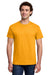 Gildan 3000 Mens Short Sleeve Crewneck T-Shirt Gold Model Front