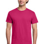 Gildan Mens Short Sleeve Crewneck T-Shirt - Heliconia Pink