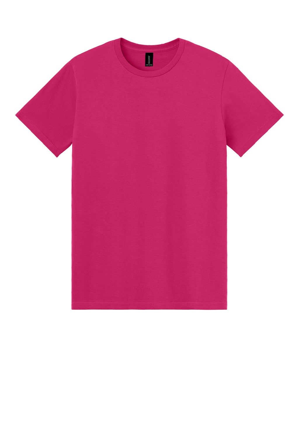 Gildan 3000 Mens Short Sleeve Crewneck T-Shirt Heliconia Pink Flat Front