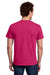 Gildan 3000 Mens Short Sleeve Crewneck T-Shirt Heliconia Pink Model Back