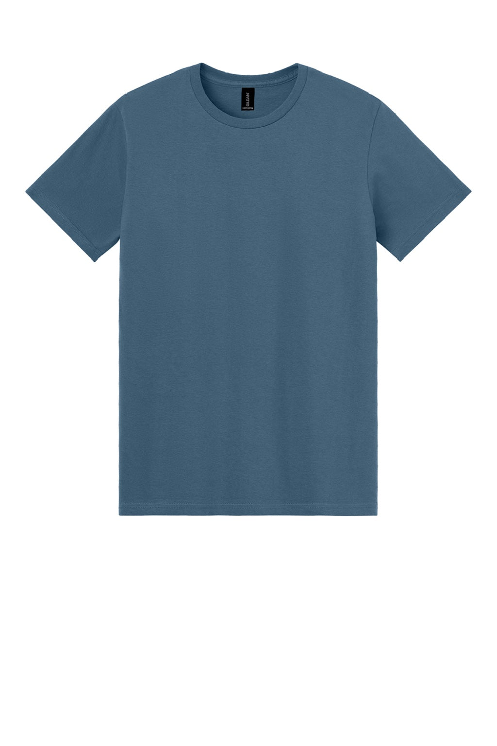 Gildan 3000 Mens Short Sleeve Crewneck T-Shirt Indigo Blue Flat Front