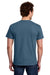 Gildan 3000 Mens Short Sleeve Crewneck T-Shirt Indigo Blue Model Back