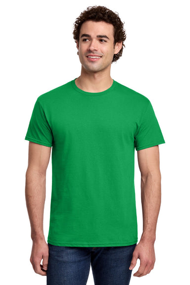 Gildan 3000 Mens Short Sleeve Crewneck T-Shirt Irish Green Model Front