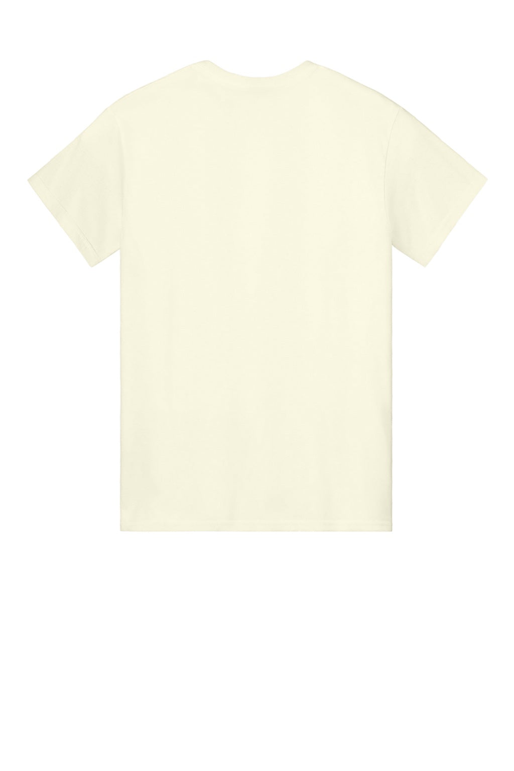 Gildan 3000 Mens Short Sleeve Crewneck T-Shirt Off White Flat Back
