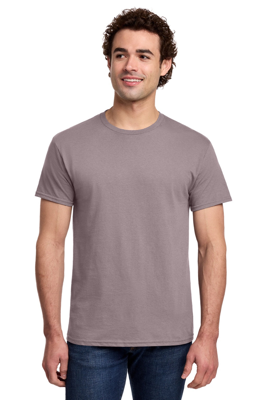 Gildan 3000 Mens Short Sleeve Crewneck T-Shirt Paragon Model Front