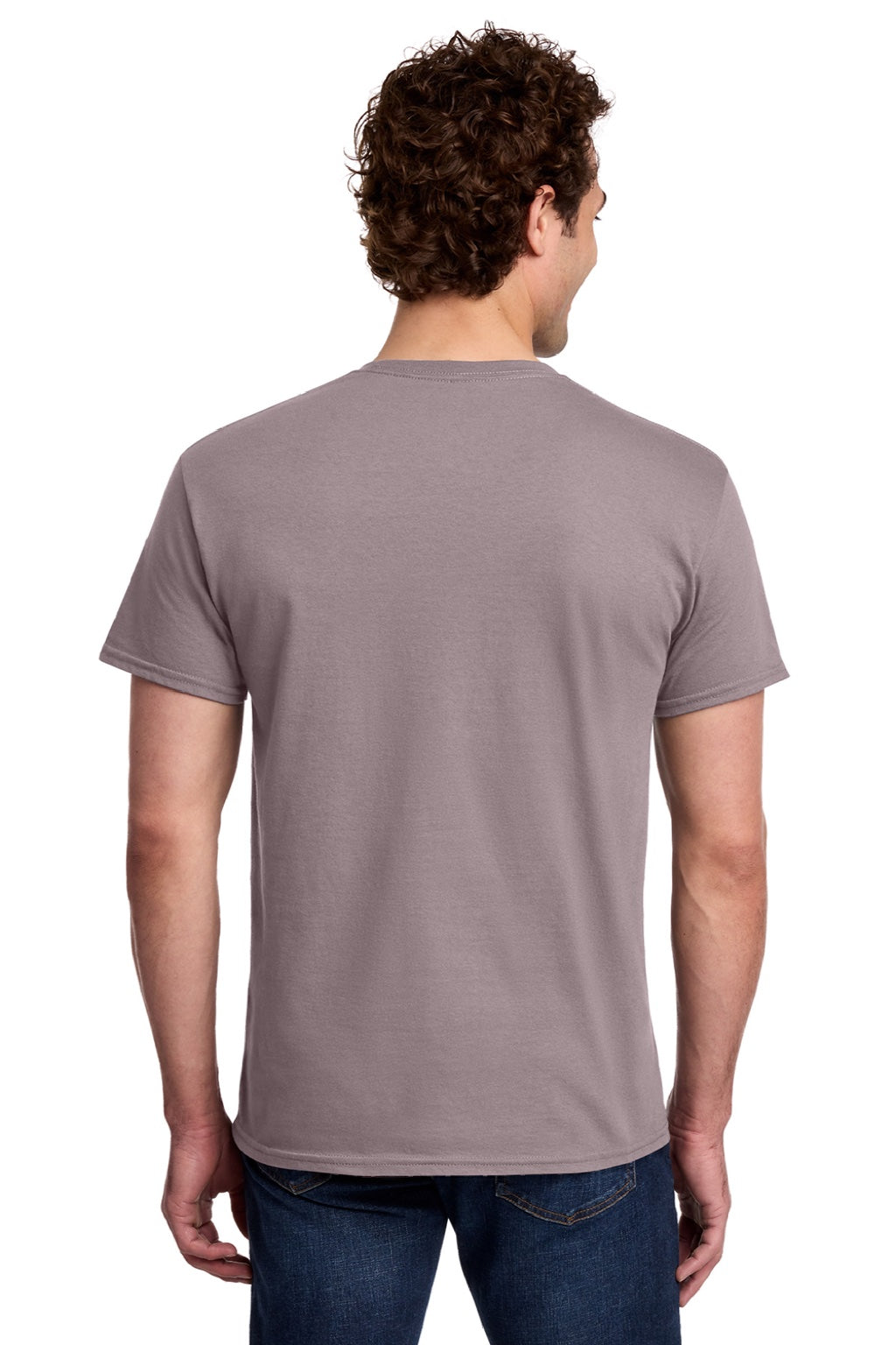 Gildan 3000 Mens Short Sleeve Crewneck T-Shirt Paragon Model Back