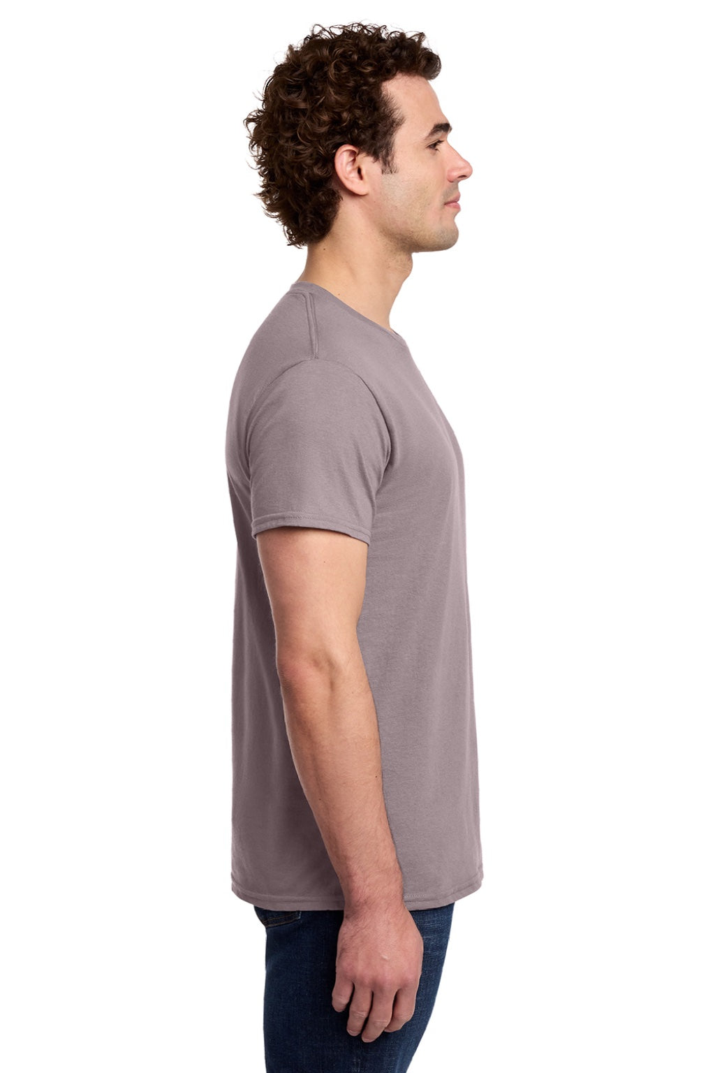 Gildan 3000 Mens Short Sleeve Crewneck T-Shirt Paragon Model Side