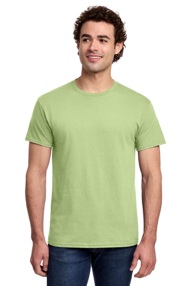 Gildan 3000 Mens Short Sleeve Crewneck T-Shirt Pistachio Green Model Front