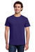 Gildan 3000 Mens Short Sleeve Crewneck T-Shirt Purple Model Front