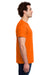 Gildan 3000 Mens Short Sleeve Crewneck T-Shirt Safety Orange Model Side