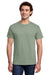 Gildan 3000 Mens Short Sleeve Crewneck T-Shirt Sage Green Model Front