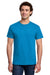 Gildan 3000 Mens Short Sleeve Crewneck T-Shirt Sapphire Blue Model Front