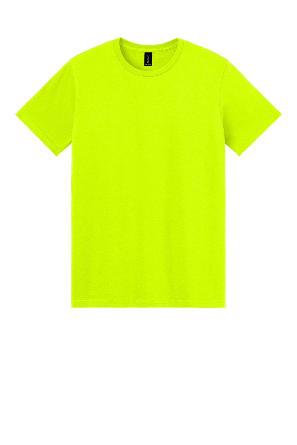 Gildan 3000 Mens Short Sleeve Crewneck T-Shirt Safety Green Flat Front