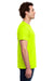 Gildan 3000 Mens Short Sleeve Crewneck T-Shirt Safety Green Model Side