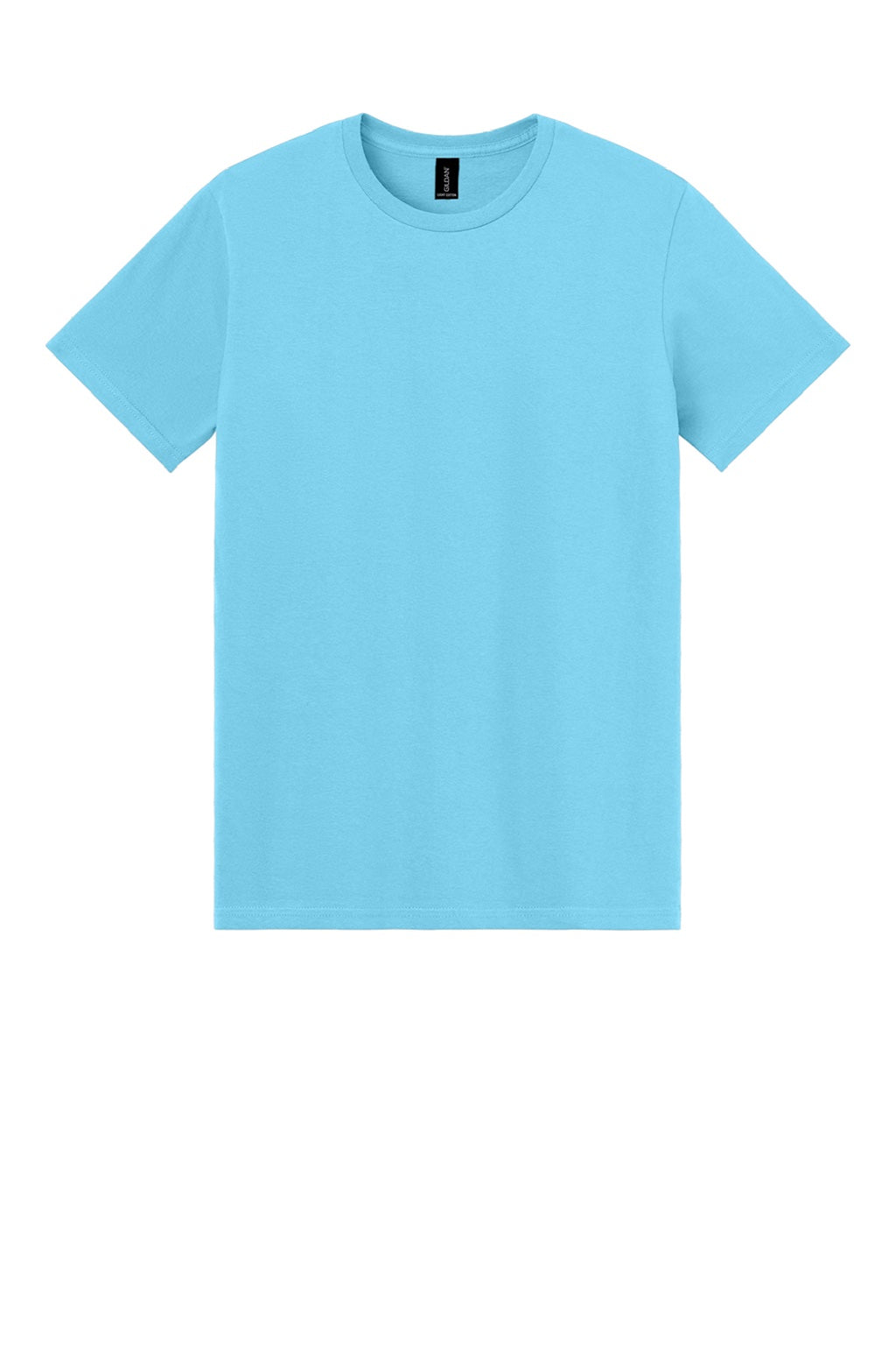 Gildan 3000 Mens Short Sleeve Crewneck T-Shirt Sky Blue Flat Front