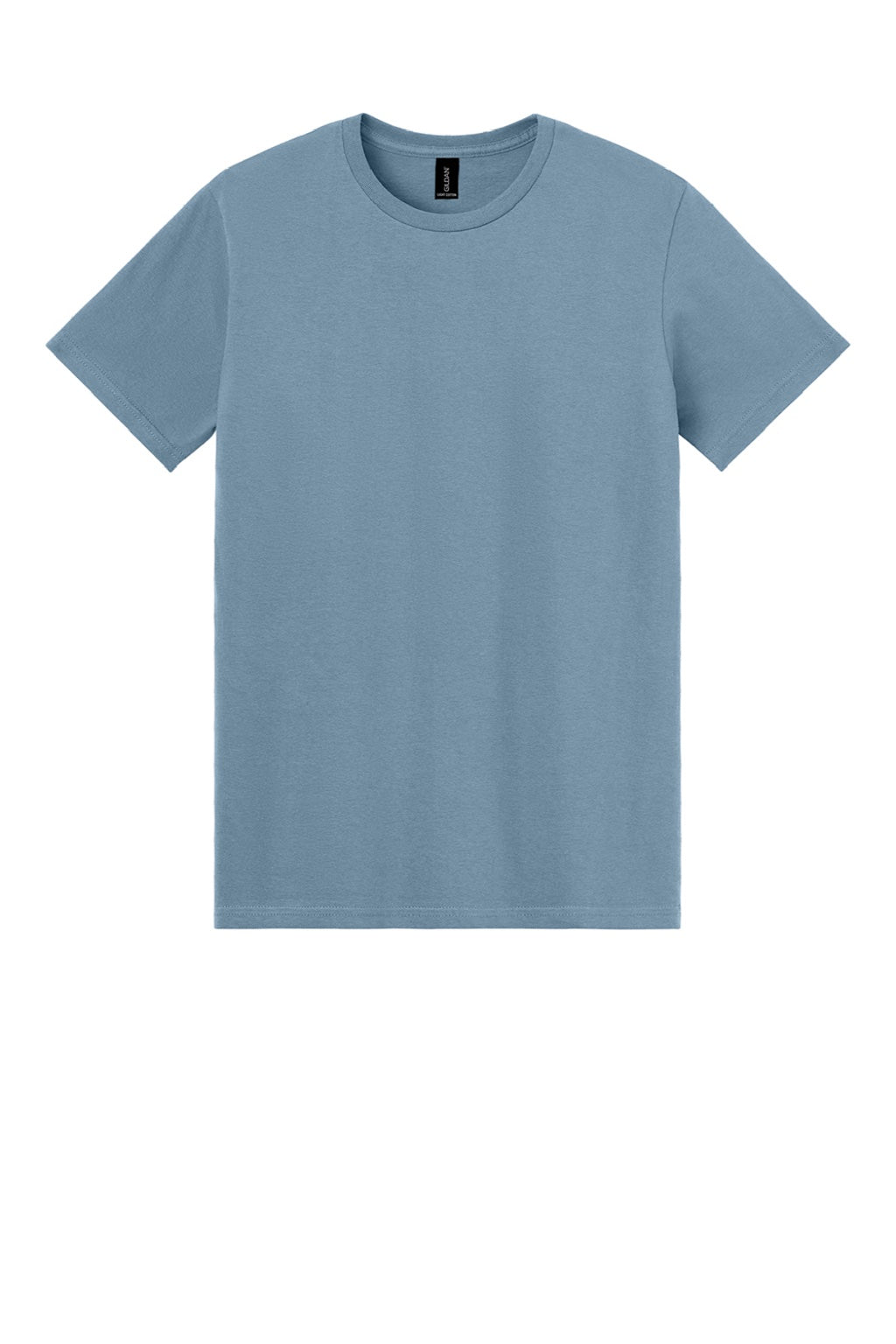 Gildan 3000 Mens Short Sleeve Crewneck T-Shirt Stone Blue Flat Front