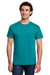 Gildan 3000 Mens Short Sleeve Crewneck T-Shirt Tropical Blue Model Front