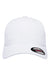 Flexfit Hats 6533 Mens Stretch Fit Hat White Flat Front
