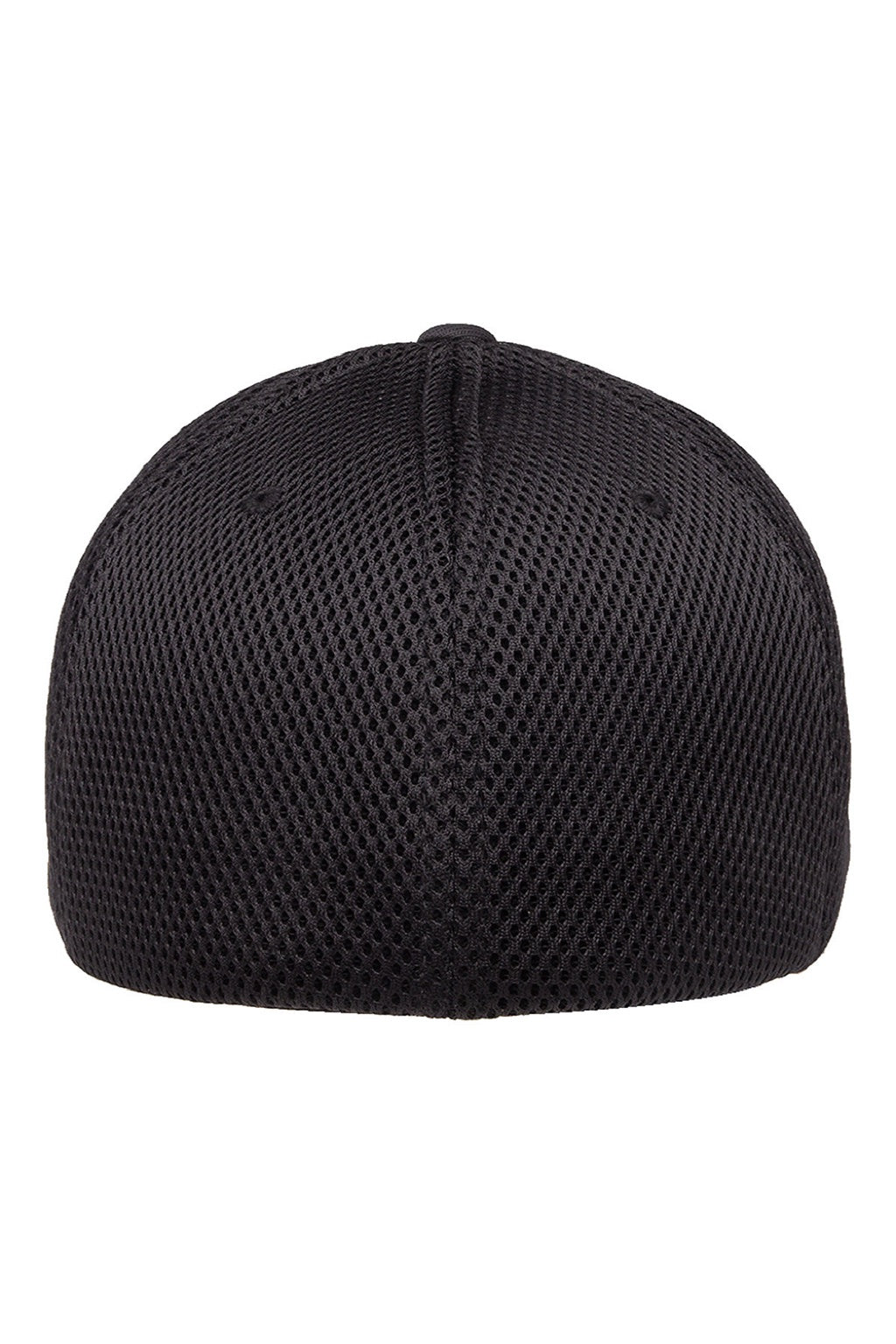 Flexfit Hats 6533 Mens Stretch Fit Hat Black Flat Back