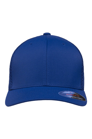 Flexfit Hats 6533 Mens Stretch Fit Hat Royal Blue Flat Front