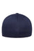 Flexfit Hats 6533 Mens Stretch Fit Hat Navy Blue Flat Back
