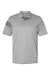 Adidas A213 Mens 3 Stripes Colorblock Moisture Wicking Short Sleeve Polo Shirt Grey Flat Front