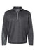 Adidas A284 Mens Heathered 1/4 Zip Pullover Heather Black/Mid Grey Flat Front