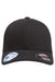 Flexfit Hats 6580 Mens Moisture Wicking Stretch Fit Hat Black Flat Front