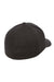 Flexfit Hats 6580 Mens Moisture Wicking Stretch Fit Hat Black Flat Back