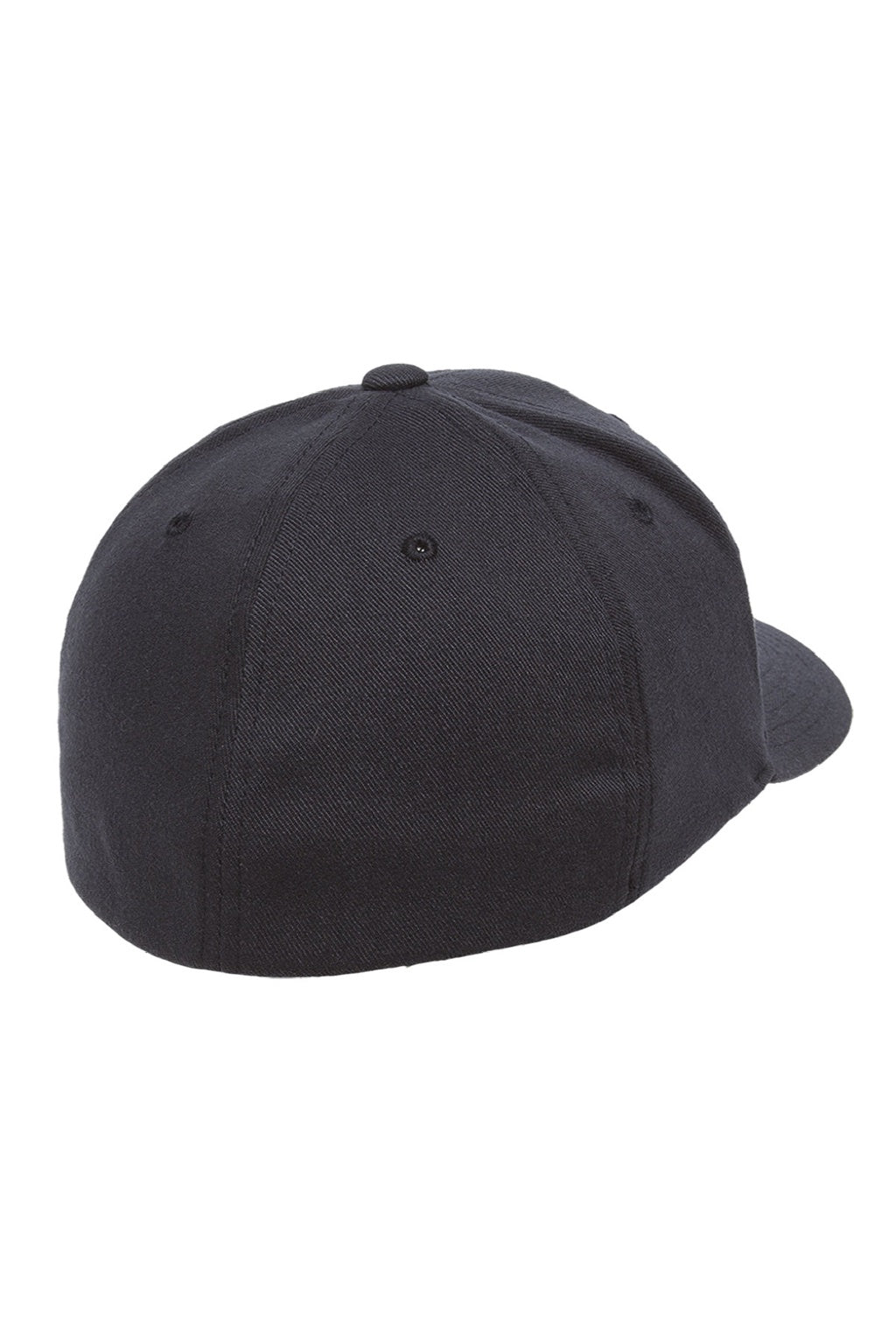 Flexfit Hats 6580 Mens Moisture Wicking Stretch Fit Hat Dark Navy Blue Flat Back