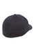Flexfit Hats 6580 Mens Moisture Wicking Stretch Fit Hat Dark Navy Blue Flat Back