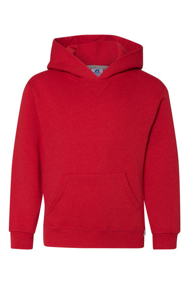 Russell Athletic 995HBB Youth Dri Power Hooded Sweatshirt Hoodie True Red Flat Front