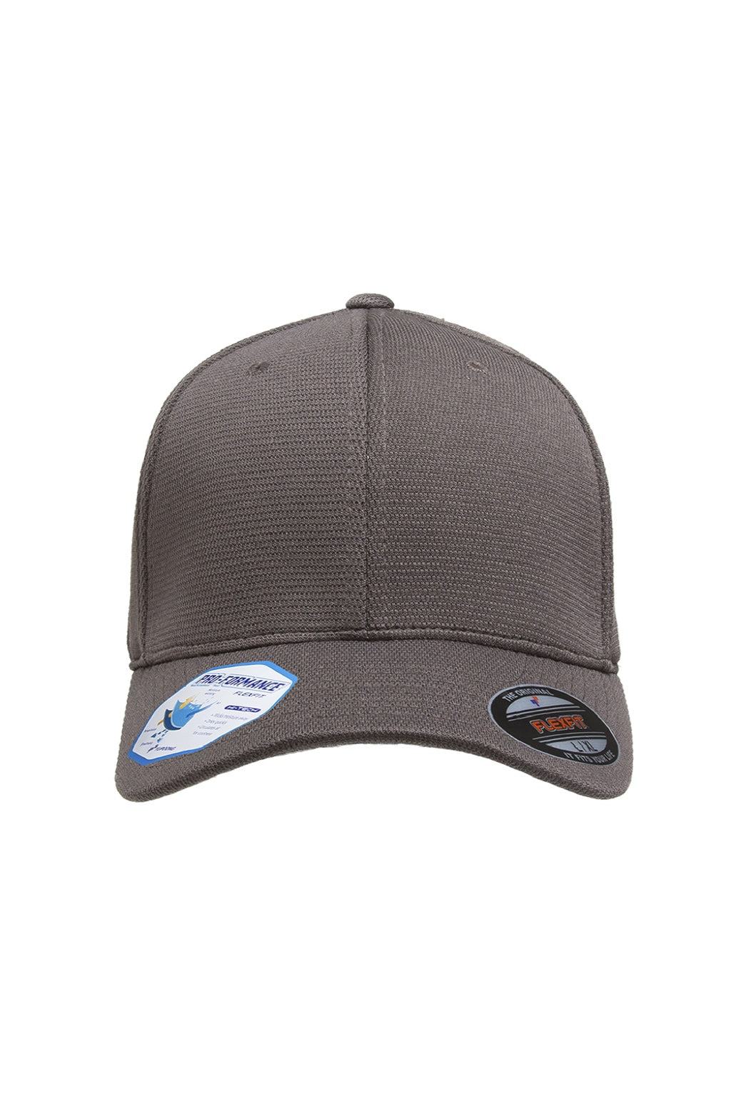 Flexfit Hats 6597 Mens Cool & Dry Moisture Wicking Stretch Fit Hat Grey Flat Front