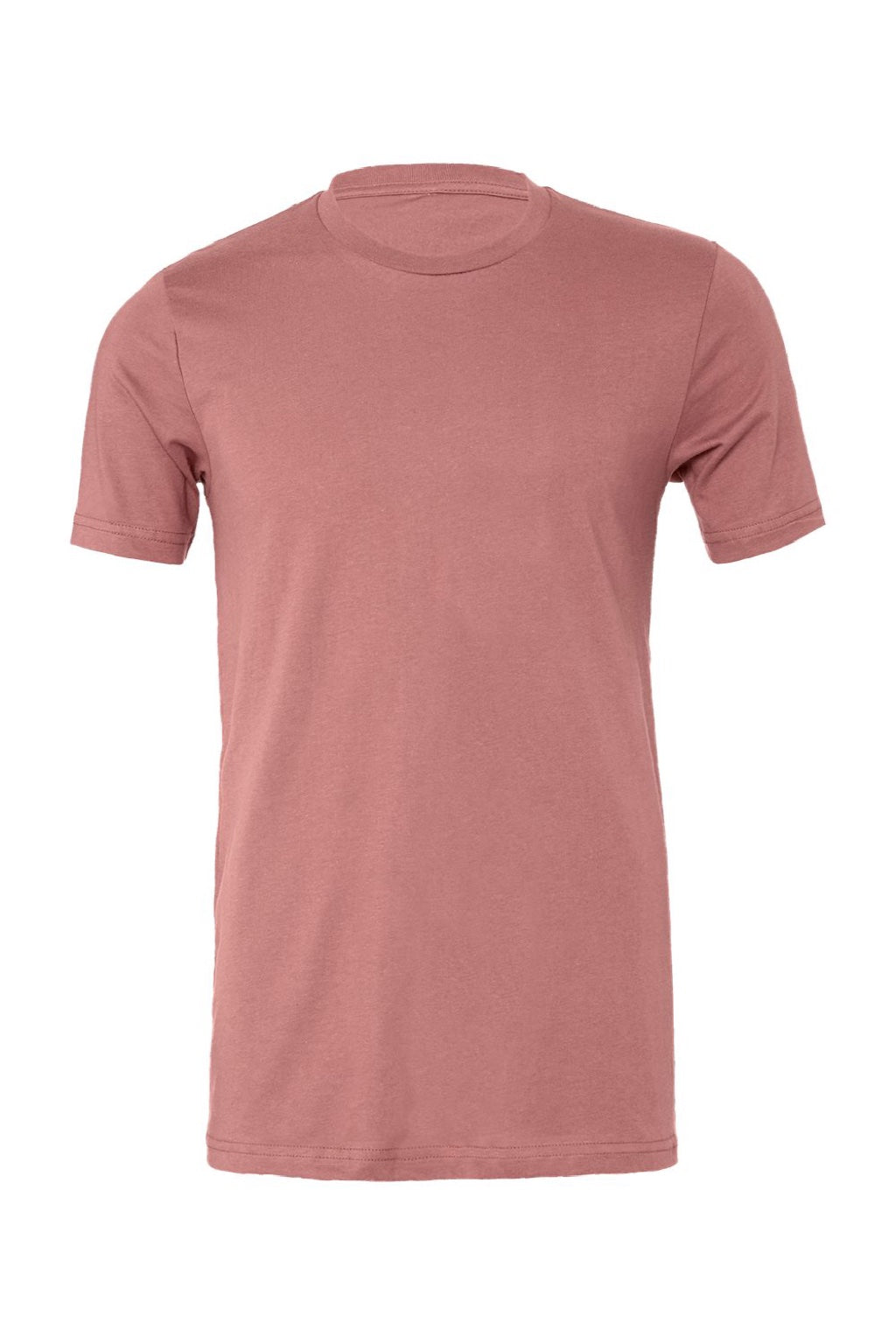 Bella + Canvas BC3001/3001 Mens Jersey Short Sleeve Crewneck T-Shirt Mauve Flat Front