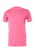 Bella + Canvas BC3001/3001 Mens Jersey Short Sleeve Crewneck T-Shirt Charity Pink Flat Front