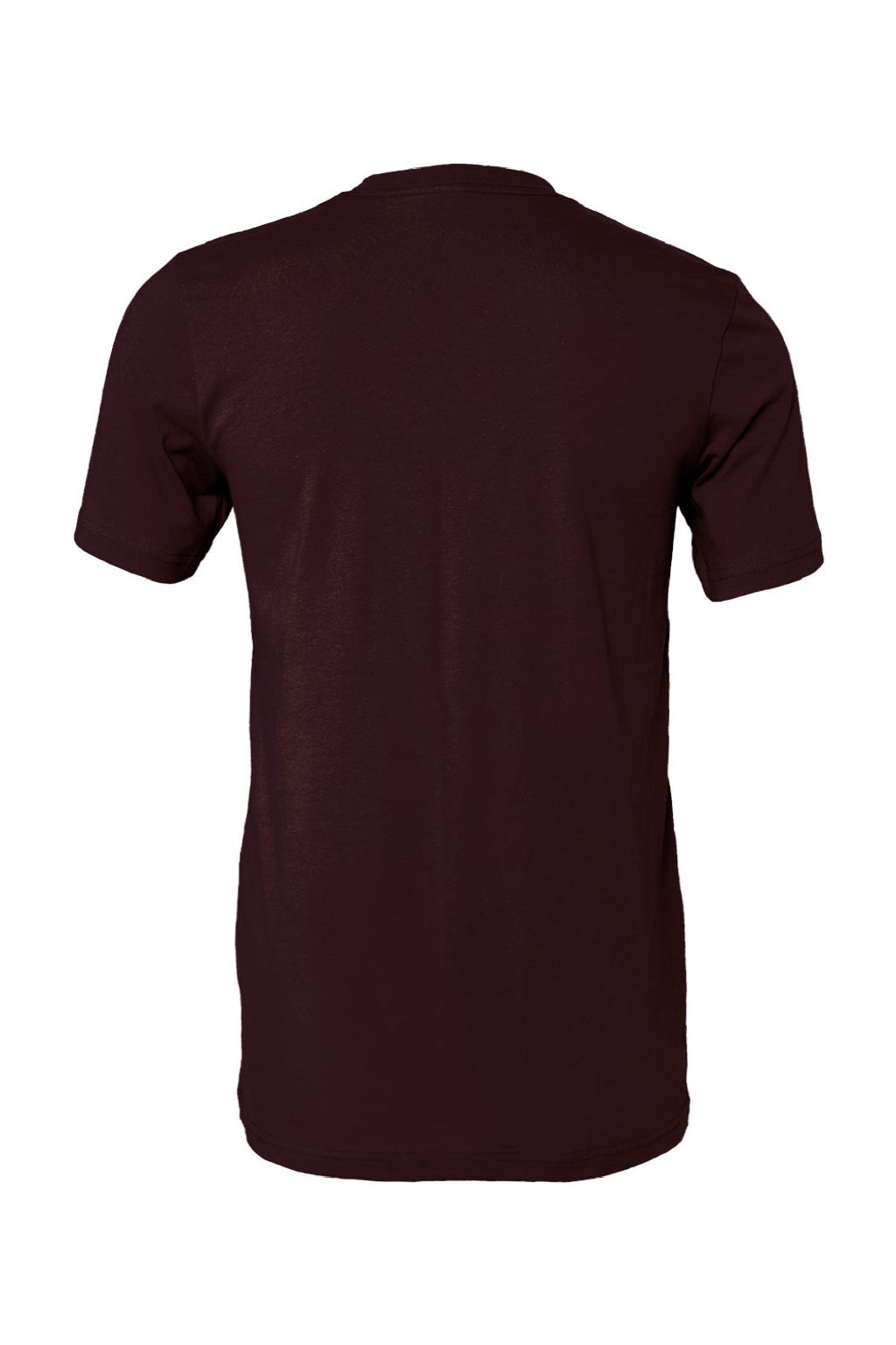 Bella + Canvas BC3001/3001 Mens Jersey Short Sleeve Crewneck T-Shirt Oxblood Black Flat Back