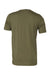 Bella + Canvas BC3001/3001 Mens Jersey Short Sleeve Crewneck T-Shirt Military Green Flat Back