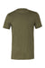 Bella + Canvas BC3001/3001 Mens Jersey Short Sleeve Crewneck T-Shirt Military Green Flat Front