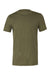 Bella + Canvas BC3001/3001C Mens Jersey Short Sleeve Crewneck T-Shirt Military Green Flat Front