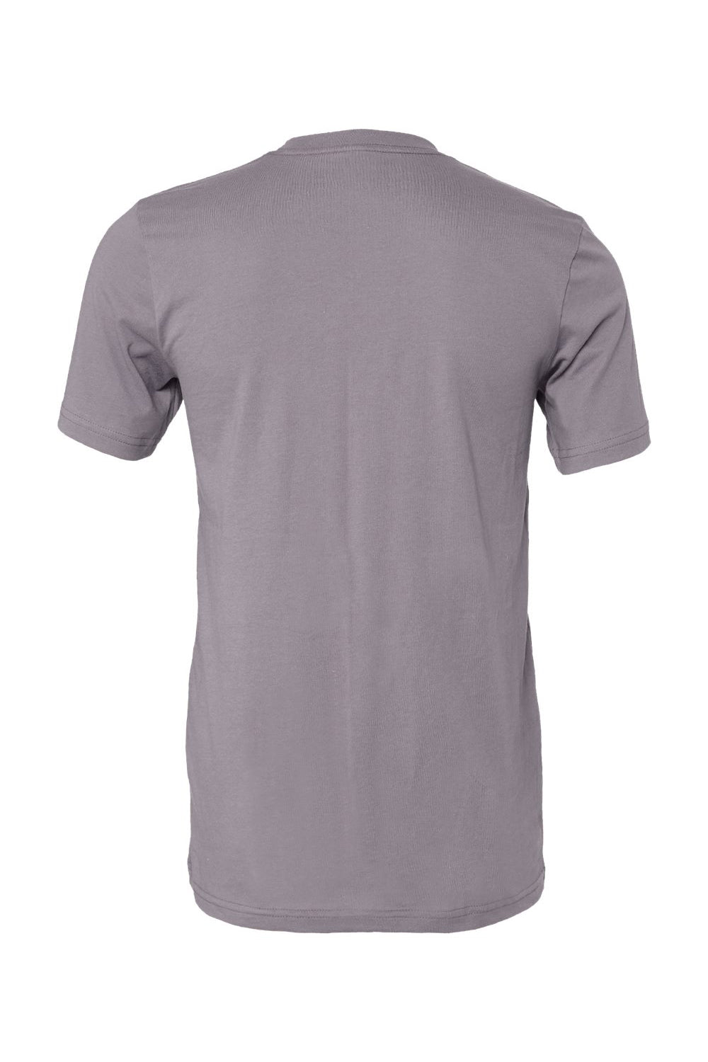 Bella + Canvas BC3001/3001C Mens Jersey Short Sleeve Crewneck T-Shirt Storm Grey Flat Back