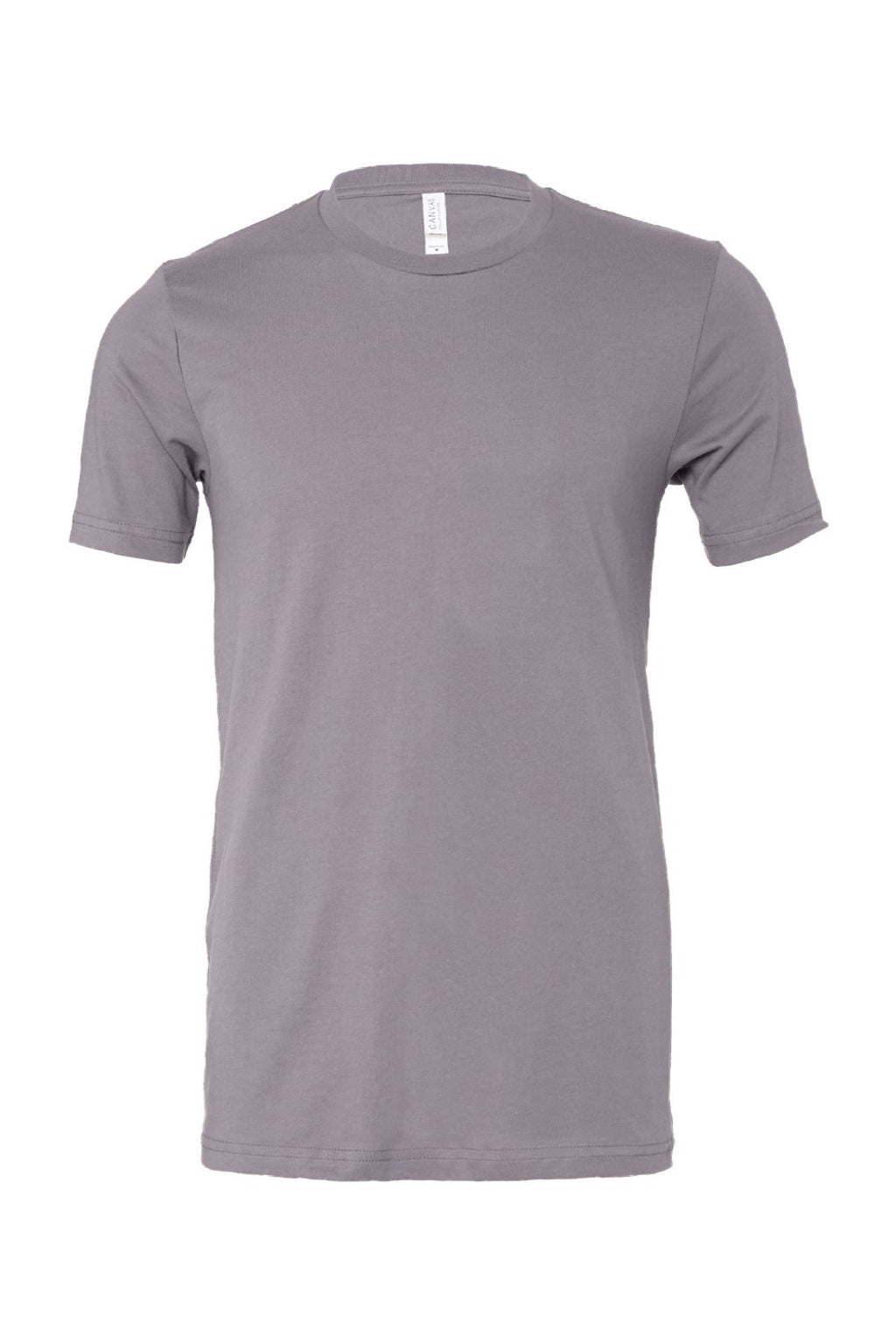 Bella + Canvas BC3001/3001 Mens Jersey Short Sleeve Crewneck T-Shirt Storm Grey Flat Front